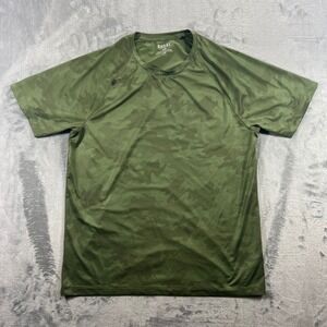 RHONE Reign T-Shirt Mens Large Green Camo Short Sleeve 101004 Training Active